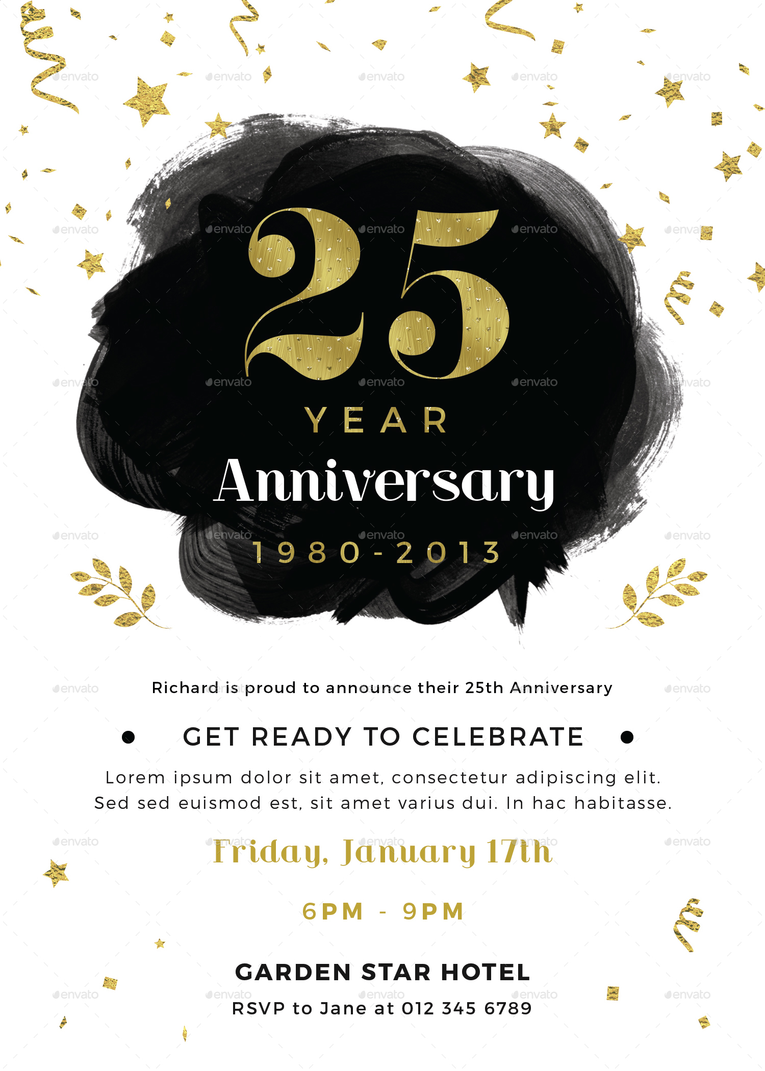 Anniversary Invitation, Print Templates GraphicRiver